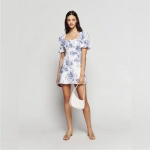 NWT Reformation Evianna Linen Dress (Lupine) Size 2